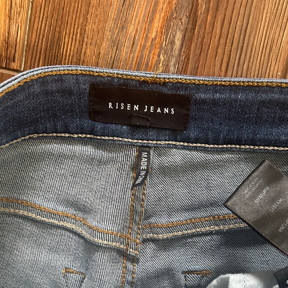 Risen Jeans Distressed High-Rise Straight Jeans - Light Blue 3/26 - Picture 2 of 6
